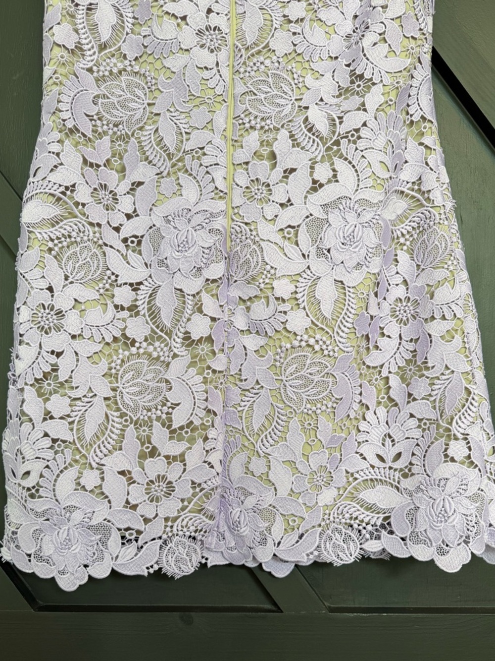 NWT MILLY 3D Garden Lace Sleeveless Mini Dress in Lilac, Size 6 - Picture 10 of 13